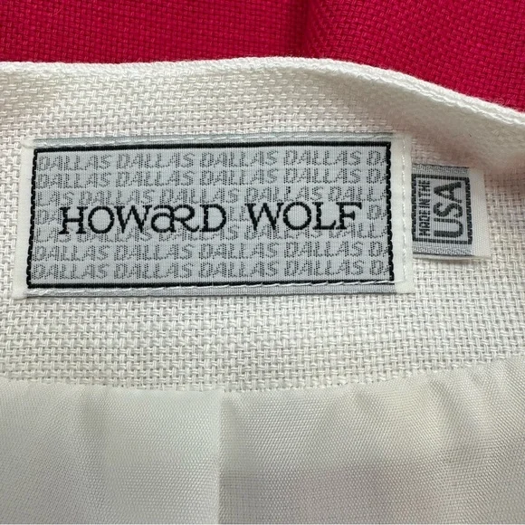 Vintage 1980s Howard Wolf Sheath Dress Short Sleeves Fuchsia Pink & White Size 4 - Picture 10 of 11
